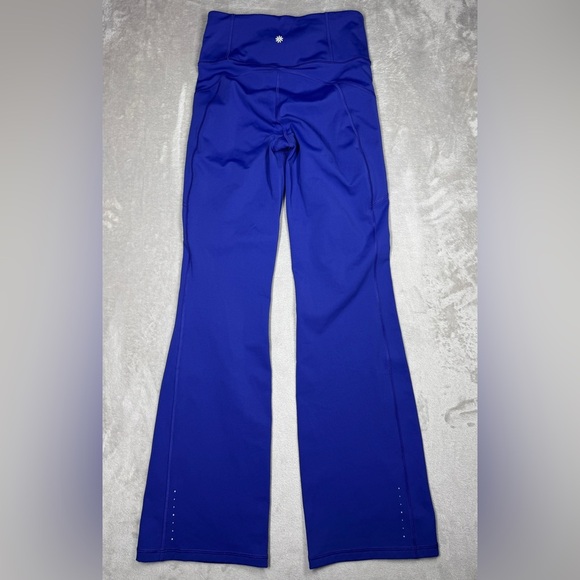 Athleta Rainer Bootcut Noble Blue Zip Pockets Athletic Leggings 467899 Small - Picture 12 of 16